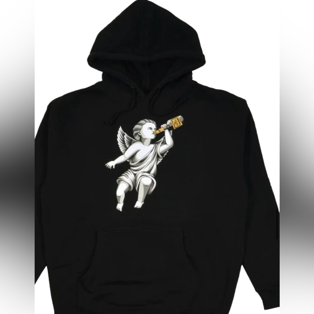 Mens black angel henny angel hoodie new with tag never worn